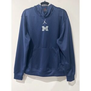 Michigan Wolverines Jordan Navy Blue Hoodie Men's Jumpman Pullover Sweatshirt M